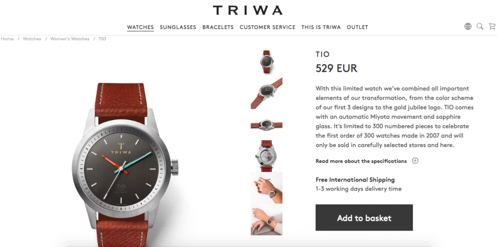 Favorite Case Study of the week: Triwa Pop-up store
