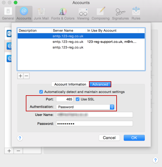 gmail account settings for mac mail