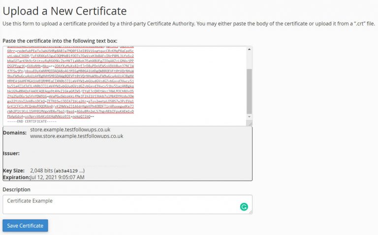 watch my domains ssl certificate